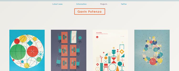 inspiration Gavin Potenza example modern minimalist web design