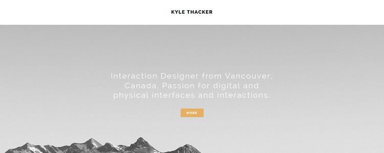inspiration Kyle Thacker example modern minimalist web design
