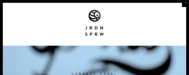 homepage of John Sparrow inspirational example of modern minimalism in web design
