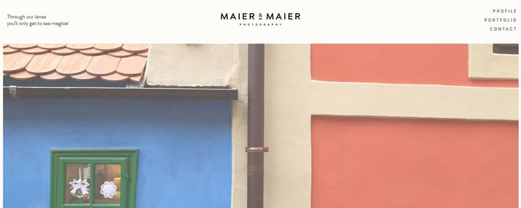 inspiration Maier & Maier Photography example modern minimalist web design