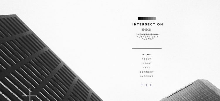 Intersection modern minimal design web site inspiration example