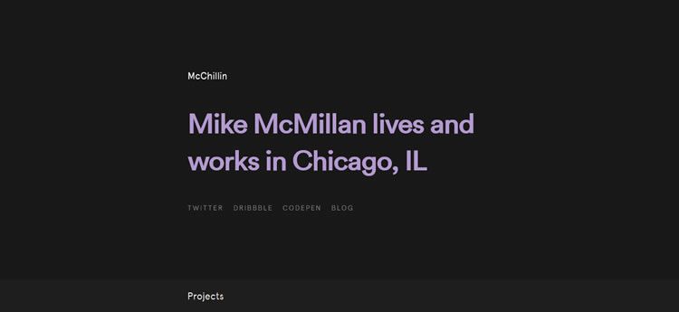 McChillin modern minimal design web site inspiration example