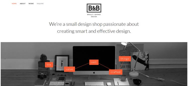 Brault Barnes Design modern minimal design web site inspiration example